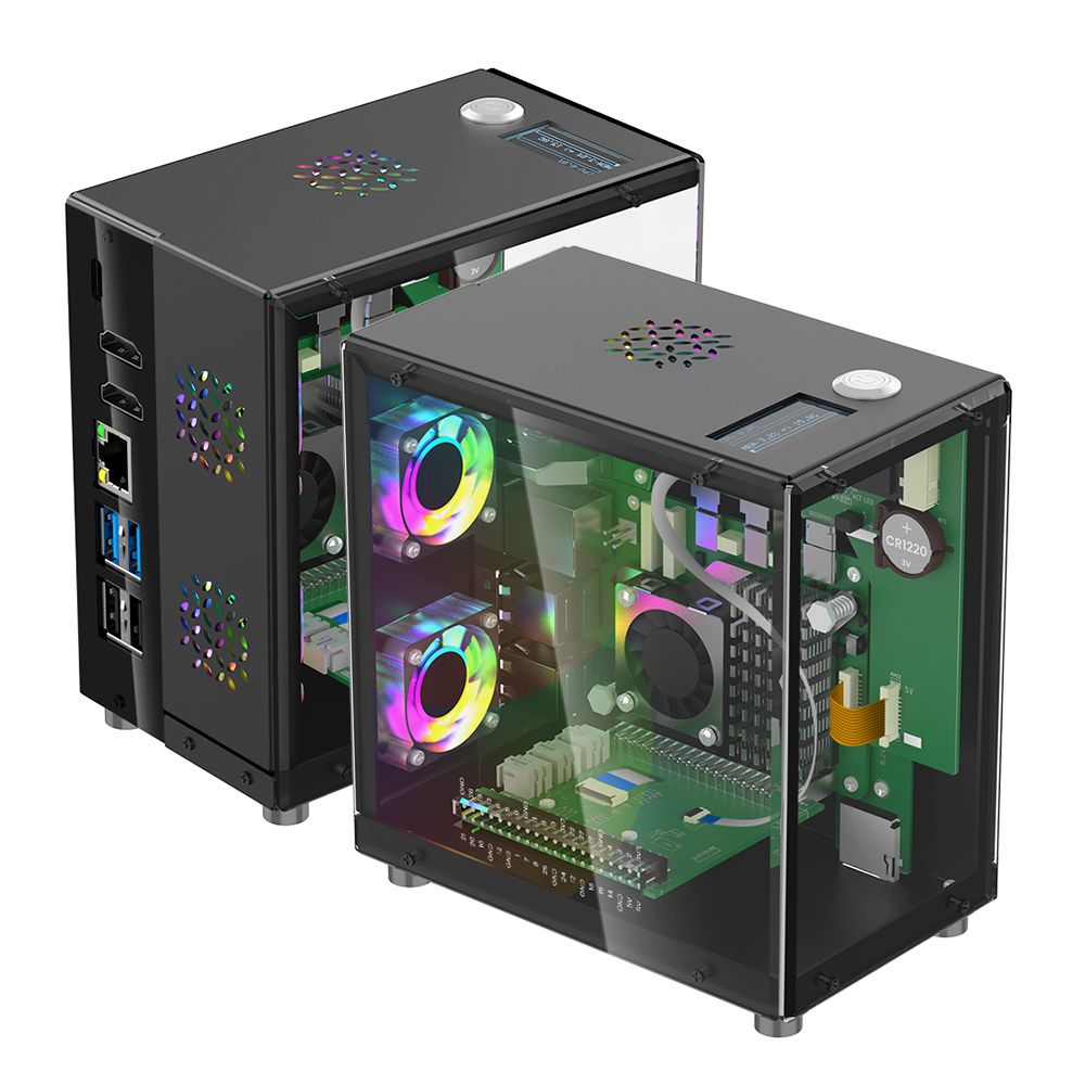 Diy Electronics Raspberry Pi - Raspberry Pi 5-behuizing beschermset met torenkeler
