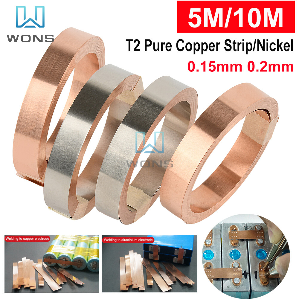 Diy Electronics Spot Welder - 5M T2 Zuiver Koper Strip/Nikkel Voor