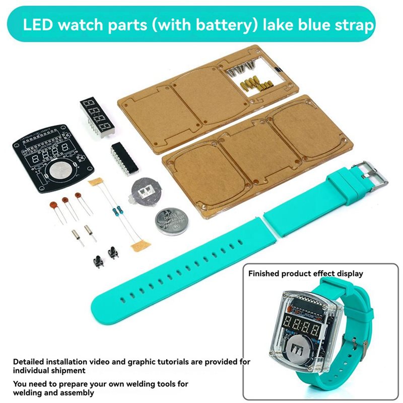 2X DIY LED horloge elektronisc - Diy Electronics Learning Kit recensie en prijs