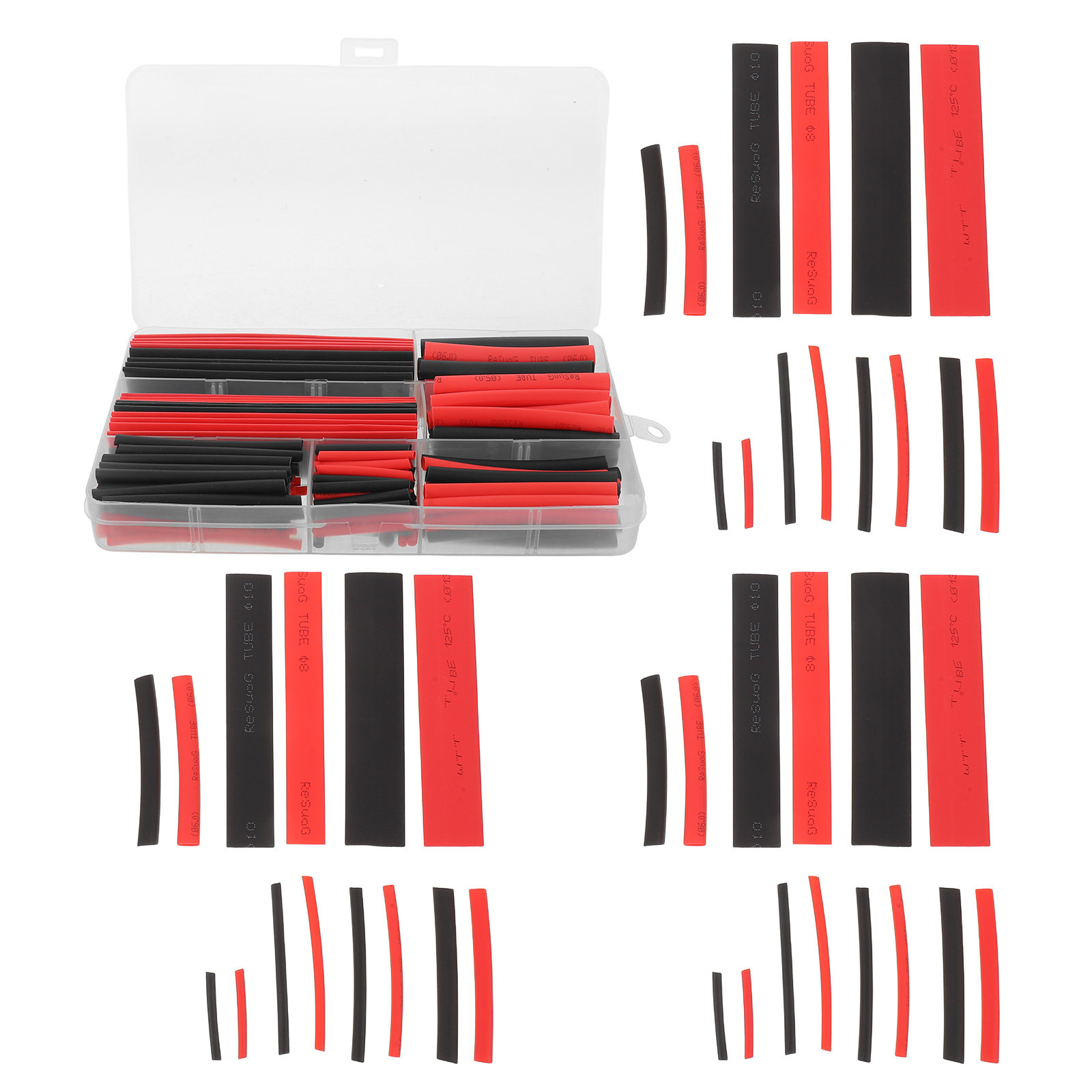300 stuks krimpkous zwart rood - Heat Shrink Tubing recensie en prijs