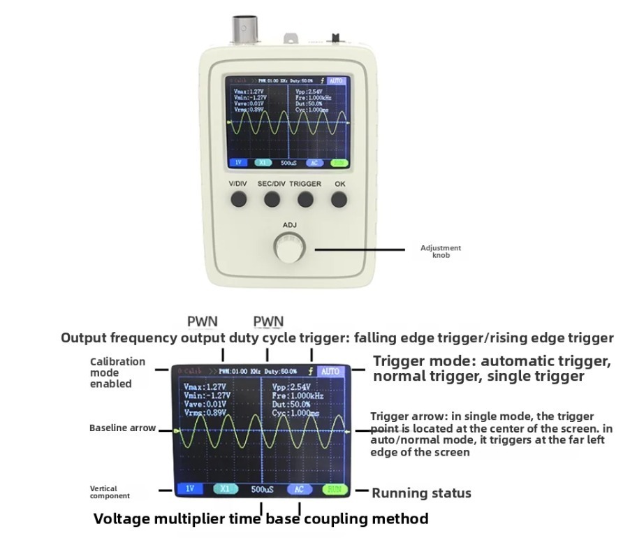 Digitale oscilloscoop doe-het- - Diy Electronics Learning Kit recensie en prijs