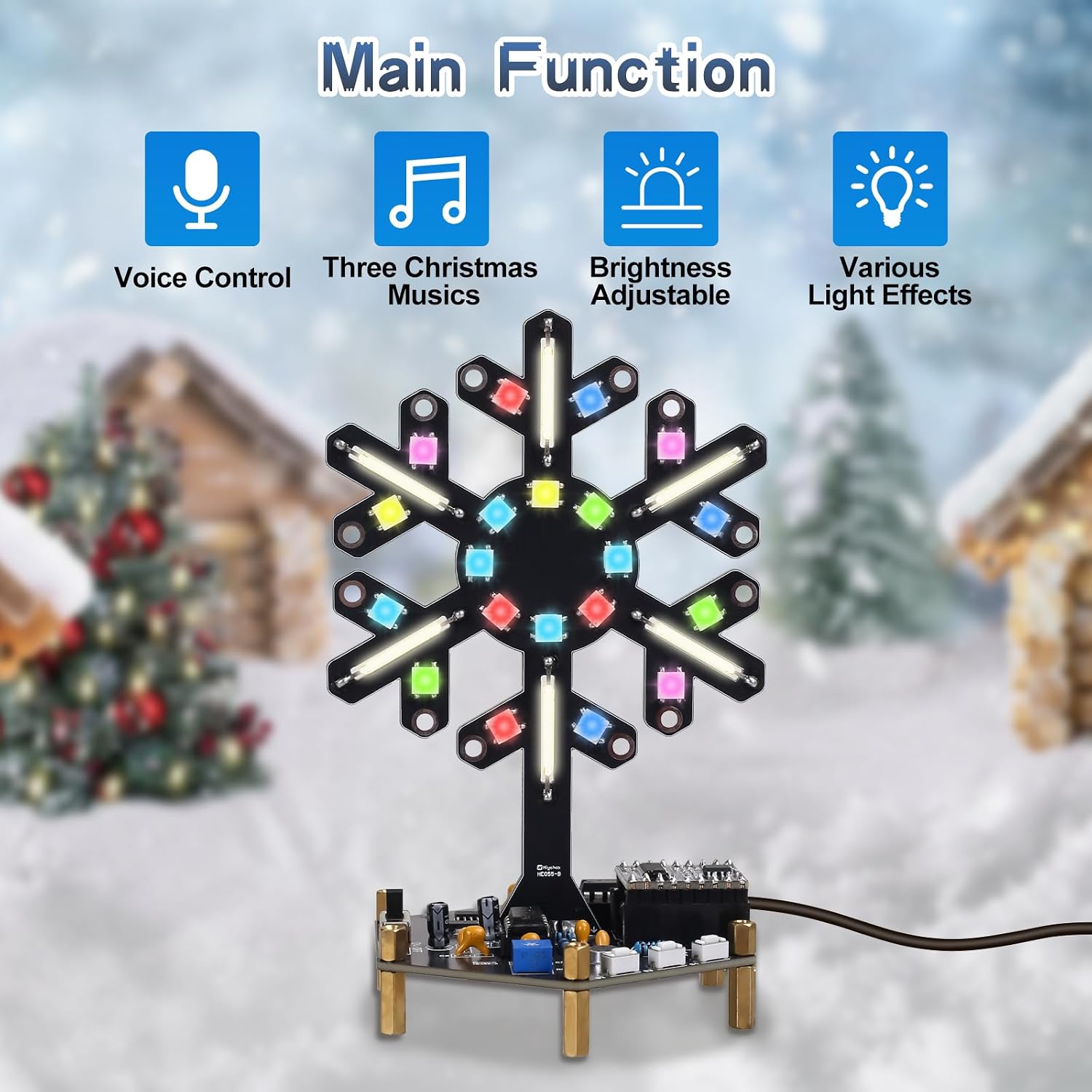 Spectrumlicht met stembedienin - Diy Electronics Learning Kit recensie en prijs